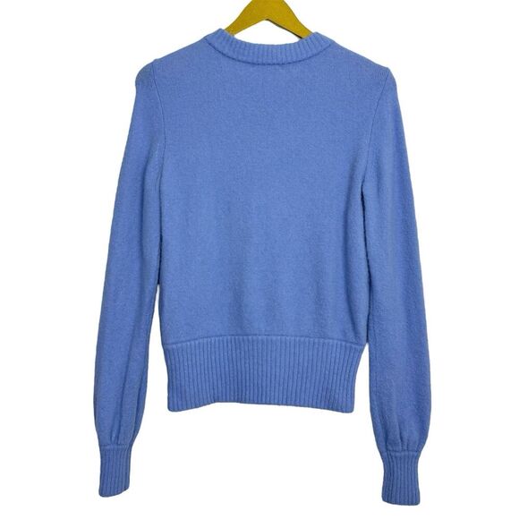 J. Crew Womens Alpaca Merino Wool Crewneck Sweater XS Blue Soft Yarn Preppy - Picture 2 of 5